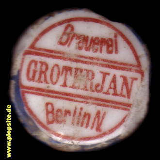 B�ügelverschluss aus: Malzbierbrauerei Groterjan AG, Gesundbrunnen, Mitte, Deutschland