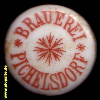 Picture of a ceramic Hutter stopper from: Brauerei Pichelsdorf, Staaken, Spandau, Germany