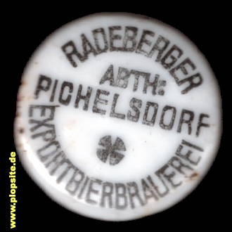 Picture of a ceramic Hutter stopper from: Radeberger Exportbierbrauerei Abteilung, Pichelsdorf, Spandau, Germany