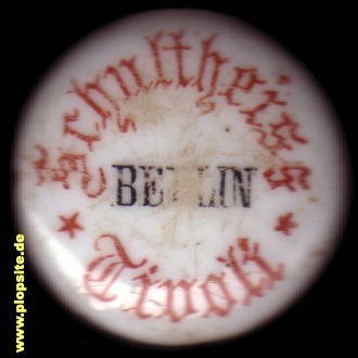 Picture of a ceramic Hutter stopper from: Schultheiss Tivoli, Kreuzberg, Germany