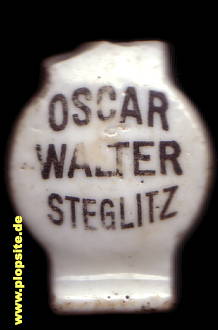 Picture of a ceramic Hutter stopper from: Weißbierbrauerei Oscar Walter, Steglitz, Germany