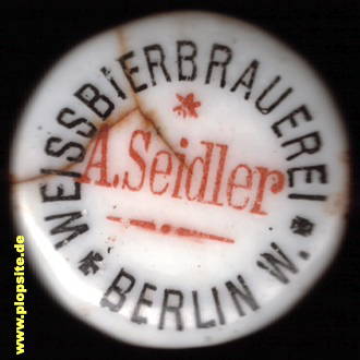 Bügelverschluss aus: Weißbierbrauerei A. Seidler, Tempelhof, Deutschland
