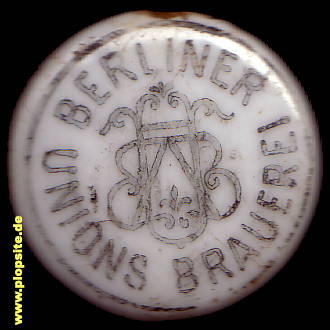 Picture of a ceramic Hutter stopper from: Unions Brauerei, Kreuzberg, Germany