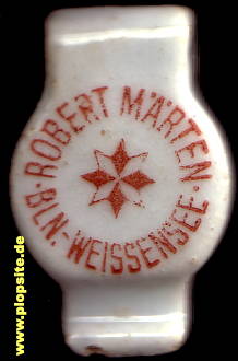 Picture of a ceramic Hutter stopper from: Robert Märten, Weißensee, Pankow, Germany