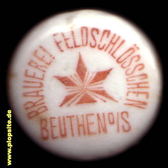 Bügelverschluss aus: Brauerei Feldschlößchen, vormals Hübner & Co., Beuthen o./S., Bytom, Oberbeuthen, Polen