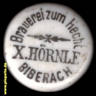 Bügelverschluss aus: Brauerei zum Hecht, X. Hörnle, Biberach, Deutschland