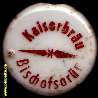 Picture of a ceramic Hutter stopper from: Kaiserbräu , Bischofsgrün, Germany