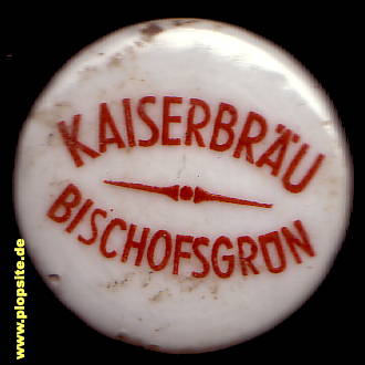 Picture of a ceramic Hutter stopper from: Kaiserbräu, Bischofsgrün, Germany