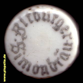 Picture of a ceramic Hutter stopper from: Simonbräu, Bitburg, Germany