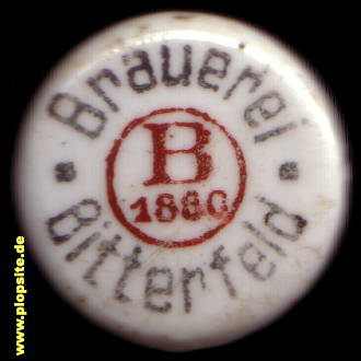 Picture of a ceramic Hutter stopper from: Stadtbrauerei Brömme, Bitterfeld, Germany