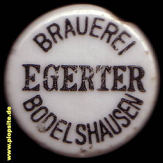 Picture of a ceramic Hutter stopper from: Brauerei Egerter, Bodelshausen, Germany