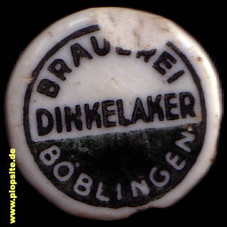 Picture of a ceramic Hutter stopper from: Brauerei Dinkelacker, Böblingen, Germany