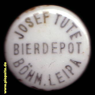 Bügelverschluss aus: Bierdepot Josef Tute, Böhmisch Leipa, Česká Lípa, Tschechien