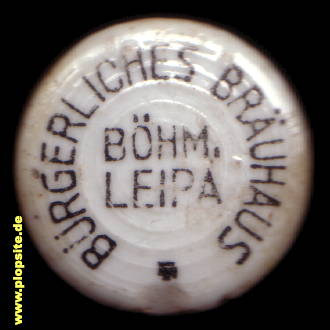 Bügelverschluss aus: Bürgerliches Bräuhaus, Böhmisch Leipa, Česká Lípa, Tschechien