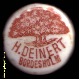 Picture of a ceramic Hutter stopper from: Brauerei H. Deinert, Bordesholm, Germany