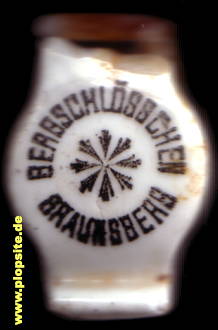 Picture of a ceramic Hutter stopper from: Bergschlößchen-Actien-Bierbrauerei , Braunsberg, Braniewo, Poland