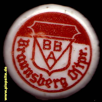 Picture of a ceramic Hutter stopper from: Bergschlößchen-Actien-Brauerei, Braunsberg, Braniewo, Poland