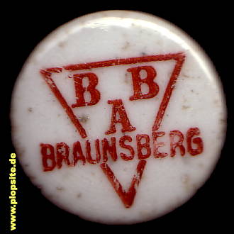 Picture of a ceramic Hutter stopper from: Bergschlößchen-Actien-Brauerei, Braunsberg, Braniewo, Poland