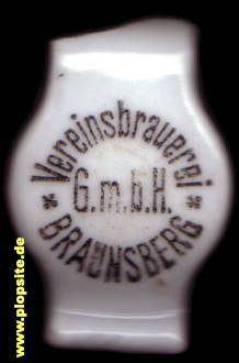 Picture of a ceramic Hutter stopper from: Vereinsbrauerei GmbH, Braunsberg, Braniewo, Poland