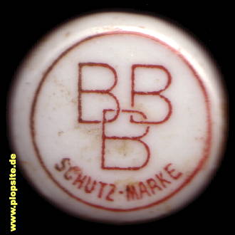 Picture of a ceramic Hutter stopper from: Brauerei, Bromberg, Bydgoszcz, Poland