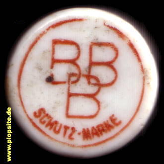 Picture of a ceramic Hutter stopper from: Brauerei, Bromberg, Bydgoszcz, Poland