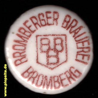Picture of a ceramic Hutter stopper from: Brauerei, Bromberg, Bydgoszcz, Poland