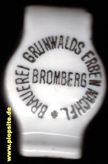 Picture of a ceramic Hutter stopper from: Brauerei Grunwald’s Erben Nachfolger, Bromberg, Bydgoszcz, Poland