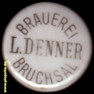 Picture of a ceramic Hutter stopper from: Brauerei Denner, Bruchsal, Germany