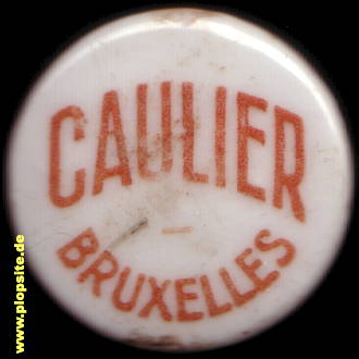 Picture of a ceramic Hutter stopper from: Brasserie Caulier, Bruxelles, Brussel, Brüssel, Belgium