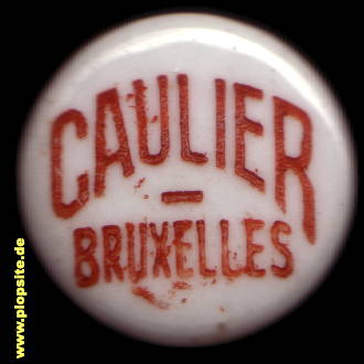 Picture of a ceramic Hutter stopper from: Brasserie Caulier, Bruxelles, Brussel, Brüssel, Belgium