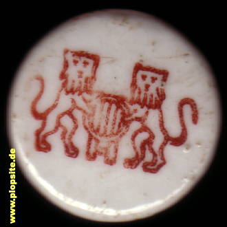Picture of a ceramic Hutter stopper from: Brasserie Caulier, Bruxelles, Brussel, Brüssel, Belgium