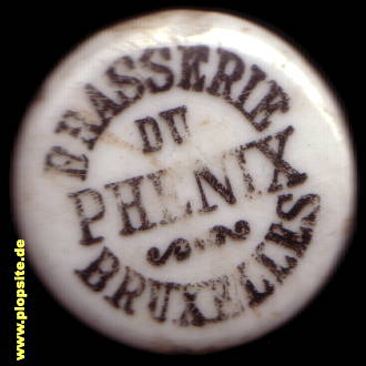 Picture of a ceramic Hutter stopper from: Brasserie du Phenix, Bruxelles, Brussel, Brüssel, Belgium