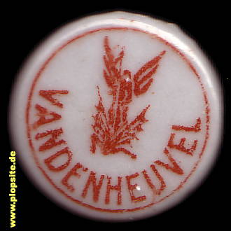 Picture of a ceramic Hutter stopper from: Brasserie Vandenheuvel, Bruxelles, Brussel, Brüssel, Belgium