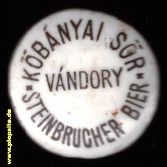 Bügelverschluss aus: Köbányai Sör Vándory, Steinbrucher Bier, Königliche Brauerei AG Steinbruch, Budapest - Köbányai, Ungarn