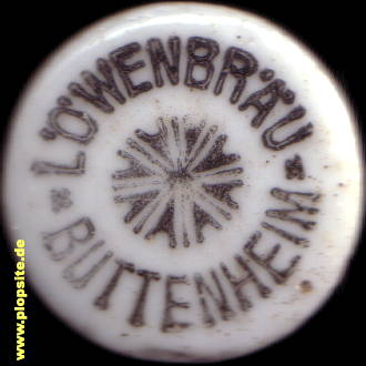 Picture of a ceramic Hutter stopper from: Löwenbräu, Buttenheim, Germany