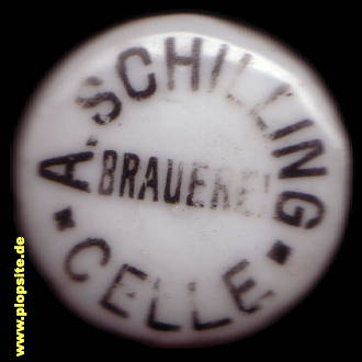 Picture of a ceramic Hutter stopper from: Brauerei A. Schilling, Celle, Germany