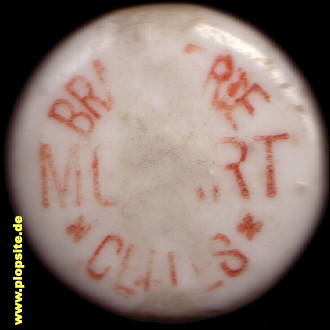 Picture of a ceramic Hutter stopper from: Brasserie Moyart, Celles - les - Tournai, Belgium