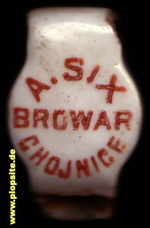 Picture of a ceramic Hutter stopper from: Browar Six, Chojnice, Konitz, Conitz, Poland