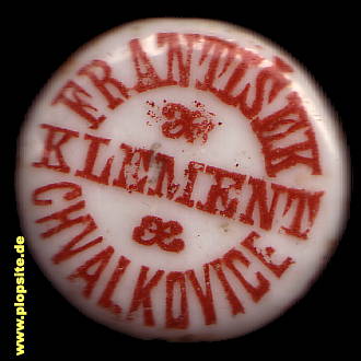 Picture of a ceramic Hutter stopper from: Chvalkovice; Frantisek Klement,  CZ, unbekannt, Czech Republic