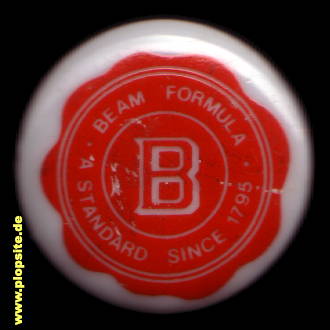 Picture of a ceramic Hutter stopper from: Beam Formular, Clermont, USA, KY, Wiskey, .