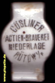 Bügelverschluss aus: Cösliner Actien Brauerei, Niederlange Bütow, Köslin, Cöslin, Koszalin, Polen