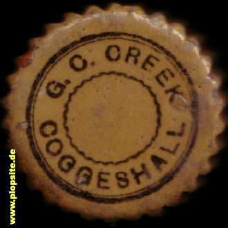 Picture of a ceramic Hutter stopper from: Coggeshall, G. C. Creek,  GB, unbekannt, United Kingdom