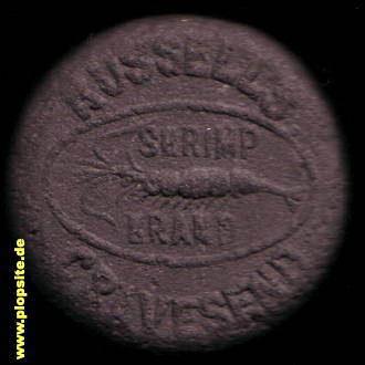 Picture of a ceramic Hutter stopper from: Cravesend, Russells Shrimp Brand,  GB, unbekannt, United Kingdom