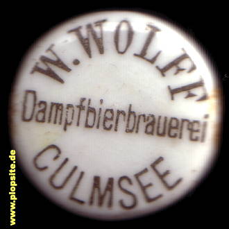 Bügelverschluss aus: Dampfbierbrauerei Wilhelm Wolff, Culmsee, Kulmsee, Chełmża, Polen