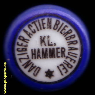 Bügelverschluss aus: Actien Bierbrauerei (Kl Hammer = Kleinhammerweg), Danzig, Gdańsk, Polen