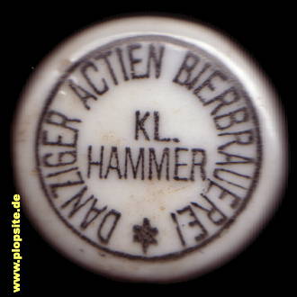 Bügelverschluss aus: Actien Bierbrauerei Hammer, Danzig, Gdańsk, Polen