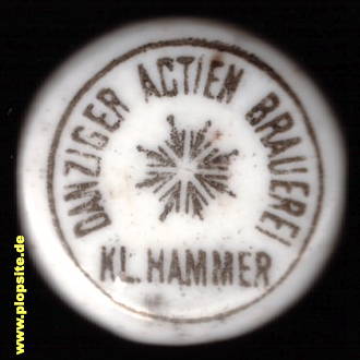 Bügelverschluss aus: Actien Brauerei Hammer, Danzig, Gdańsk, Polen