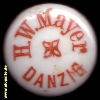 Bügelverschluss aus: Brauerei H.W. Mayer, Danzig, Gdańsk, Polen