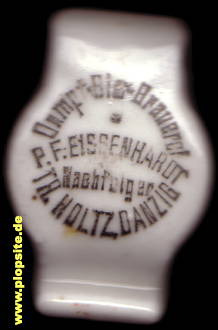 Bügelverschluss aus: Dampf Bier Brauerei P.F. Eissenhardt Nachfolger, Inhaber Th. Holtz, Danzig, Gdańsk, Polen