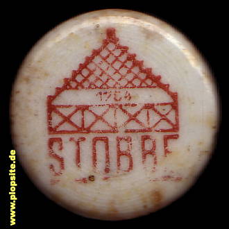 Picture of a ceramic Hutter stopper from: Brauerei Schloßgrund Gebrüder Stobbe, Danzig - Tiegenhof, Nowy Dwór Gdański, Poland